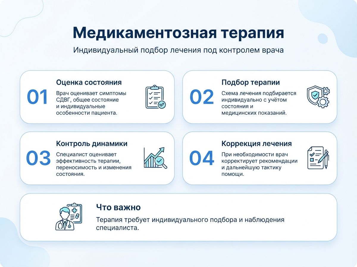 Лечение СДВГ в Бутурлиновке у детей и взрослыхинфографика